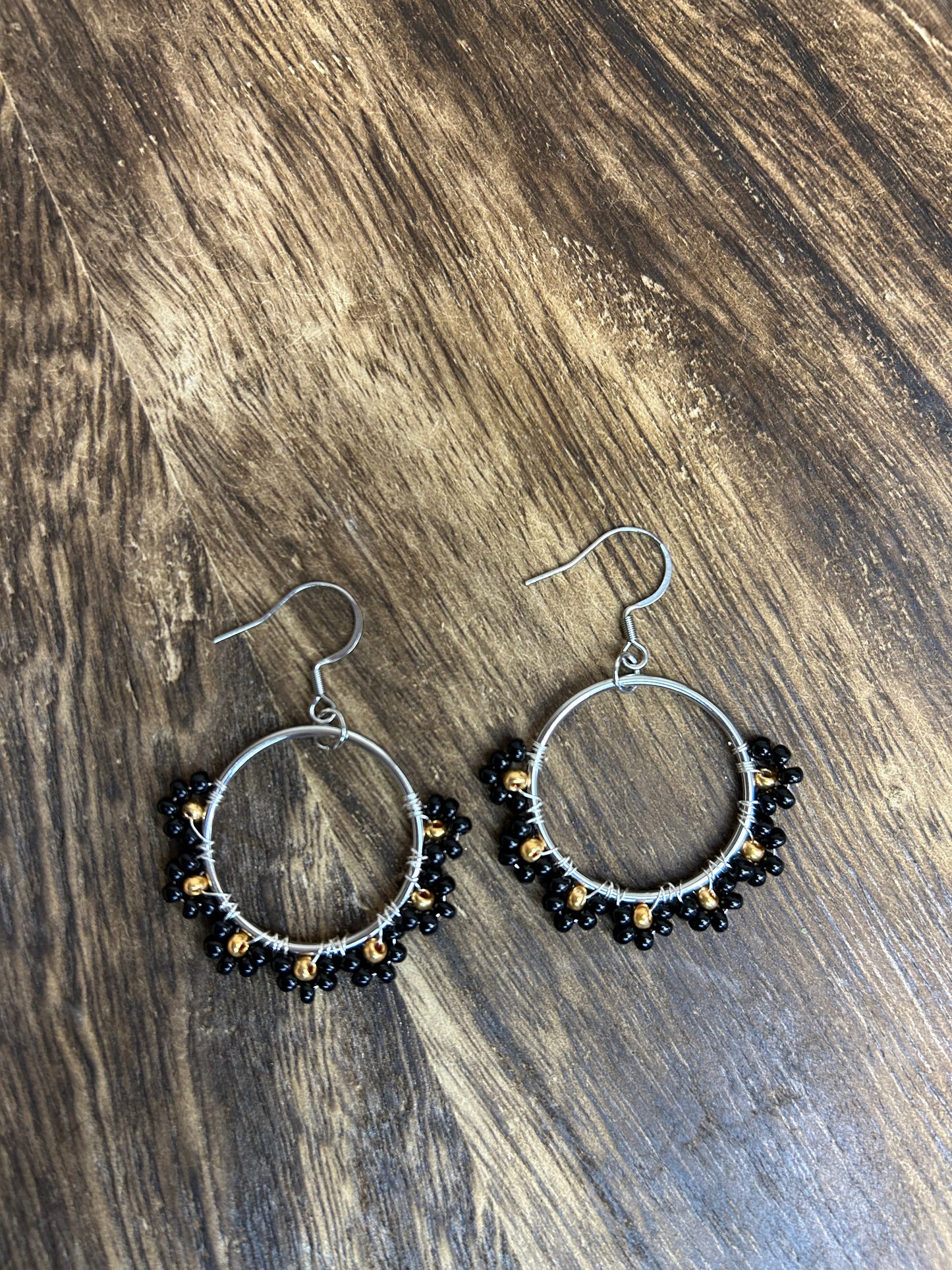 Small Beaded Flower Earrings